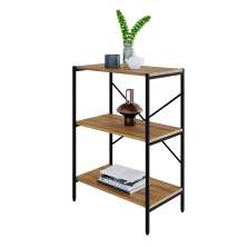 Estante com 3 Prateleiras Tub Mel e Preta 60 cm