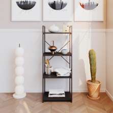 Estante com 4 Prateleiras Brooklyn Preta 45 cm