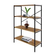 Estante com 4 Prateleiras Tub Mel e Preta 80 cm