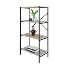 Estante com 4 Prateleiras Tub Snow e Preta 60 cm