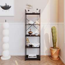 Estante com 5 Prateleiras Brooklyn Preta 45 cm