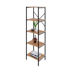 Estante com 5 Prateleiras Tub Mel e Preta 45 cm