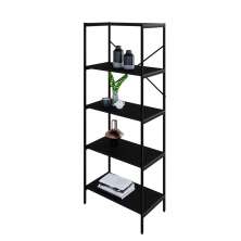 Estante com 5 Prateleiras Tub Preta 60 cm