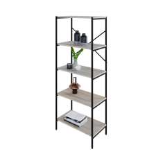 Estante com 5 Prateleiras Tub Snow e Preta 60 cm