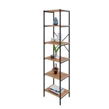 Estante com 6 Prateleiras Tub Mel e Preta 45 cm