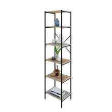 Estante com 6 Prateleiras Tub Snow e Preta 45 cm