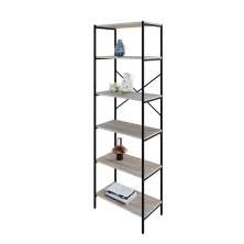 Estante com 6 Prateleiras Tub Snow e Preta 60 cm