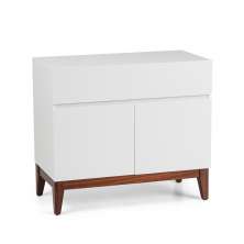 Gabinete Fresh 2 Portas 1 Gaveta Branco e Imbuia