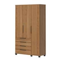 Guarda-Roupa Casal Allen 3 Portas 4 Gavetas Freijó
