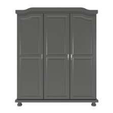 Guarda-Roupa Casal Bastian 3 Portas Cinza