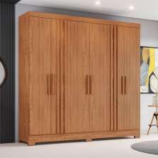 Guarda-Roupa Casal Briz 6 Portas 3 Gavetas Nature
