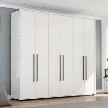Guarda-Roupa Casal Coimbra 6 Portas 6 Gavetas Branco