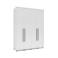 Guarda-Roupa Casal Coimbra Flex 4 Portas 3 Gavetas Branco