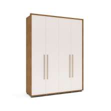 Guarda-Roupa Casal Coimbra Flex 4 Portas 3 Gavetas Freijó e Off White