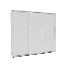 Guarda-Roupa Casal Coimbra Flex com Pés 3 Portas 6 Gavetas Branco
