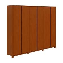 Guarda-Roupa Casal Leeder com Pés 6 Portas 6 Gavetas Frassino