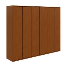 Guarda-Roupa Casal Leeder sem Pés 6 Portas 6 Gavetas Frassino