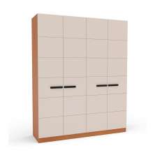 Guarda-Roupa Casal Lisboa 4 Portas 4 Gavetas Freijó e Creme