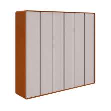 Guarda-Roupa Casal Loop 100% MDF 6 Portas 6 Gavetas Frassino e Off White