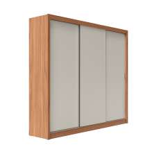 Guarda-Roupa Casal Montclair Flex 3 Portas 6 Gavetas Off White e Canela