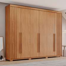 Guarda-Roupa Casal Norton 6 Portas 4 Gavetas Nature