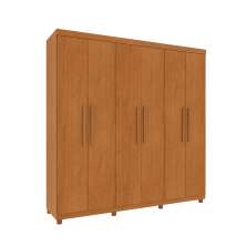 Guarda-Roupa Casal Paradiso com Pés 6 Portas 4 Gavetas Cinamomo 219 cm
