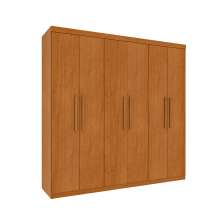 Guarda-Roupa Casal Paradiso sem Pés 6 Portas 4 Gavetas Cinamomo 219 cm