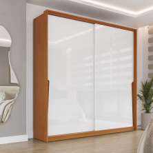 Guarda-Roupa Casal Porto 2 Portas 2 Gavetas Freijó Branco