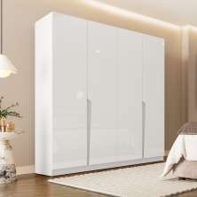 Guarda-Roupa Casal Porto 4 Portas 4 Gavetas Branco