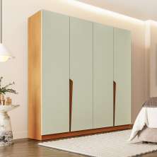 Guarda-Roupa Casal Porto 4 Portas 4 Gavetas Freijó e Verde