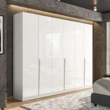 Guarda-Roupa Casal Porto 6 Portas 4 Gavetas Branco