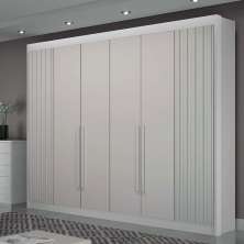 Guarda-Roupa Casal São Carlos 6 Portas 6 Gavetas Branco