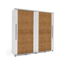 Guarda-Roupa Casal Sevilha Flex 2 Portas 4 Gavetas Freijó e Branco 213cm
