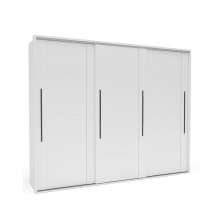 Guarda-Roupa Casal Sevilha Flex com Pés 3 Portas 4 Gavetas Branco 213cm