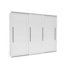 Guarda-Roupa Casal Sevilha Flex com Pés 3 Portas 4 Gavetas Branco