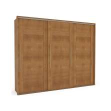 Guarda-Roupa Casal Sevilha Flex com Pés 3 Portas 4 Gavetas Freijó