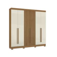 Guarda-Roupa Casal Sidney 6 Portas 2 Gavetas Atacama e Areia