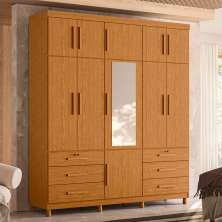 Guarda-Roupa Casal Triton 11 Portas 6 Gavetas Cinamomo