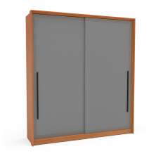 Guarda-Roupa Casal Valência 2 Portas 2 Gavetas Freijó e Cinza
