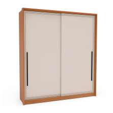 Guarda-Roupa Casal Valência 2 Portas 2 Gavetas Freijó e Creme