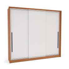 Guarda-Roupa Casal Valência 3 Portas 4 Gavetas Freijó e Branco