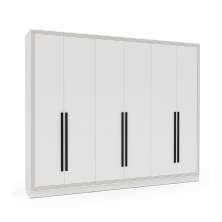 Guarda-Roupa Casal Valência 6 Portas 4 Gavetas Branco