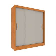 Guarda-Roupa Casal Valência Flex 3 Portas 4 Gavetas Cinamomo e Off White