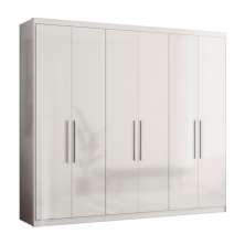 Guarda-Roupa Casal Venice com Prateleiras 6 Portas 4 Gavetas Branco