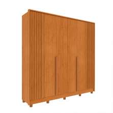 Guarda-Roupa Casal Vicenzo com Pés 6 Portas 4 Gavetas Cinamomo