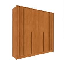 Guarda-Roupa Casal Vicenzo sem Pés 6 Portas 4 Gavetas Cinamomo