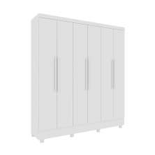 Guarda-Roupa Casal Vietri com Pés 6 Portas 4 Gavetas Neve