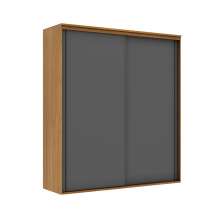 Guarda-Roupa Casal com Espelho Inovatto 100% MDF 2 Portas 6 Gavetas Freijó e Titânio