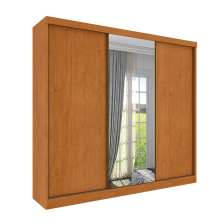 Guarda-Roupa Casal com Espelho Monte Carlo Flex sem Pés 3 Portas 6 Gavetas Neve