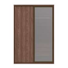 Guarda-Roupa Casal com Espelho Reflecta Londres I 2 Portas 3 Gavetas Marrom